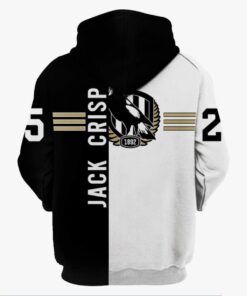 Collingwood Magpies Jack Crisp 25 Zip Up Hoodie For Fans 2