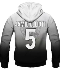 Collingwood Magpies Jamie Elliott Zip Up Hoodie Black 2