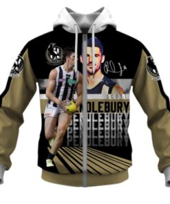 Collingwood Magpies Scott Pendlebury 10 Zip Up Hoodie For Fans 1