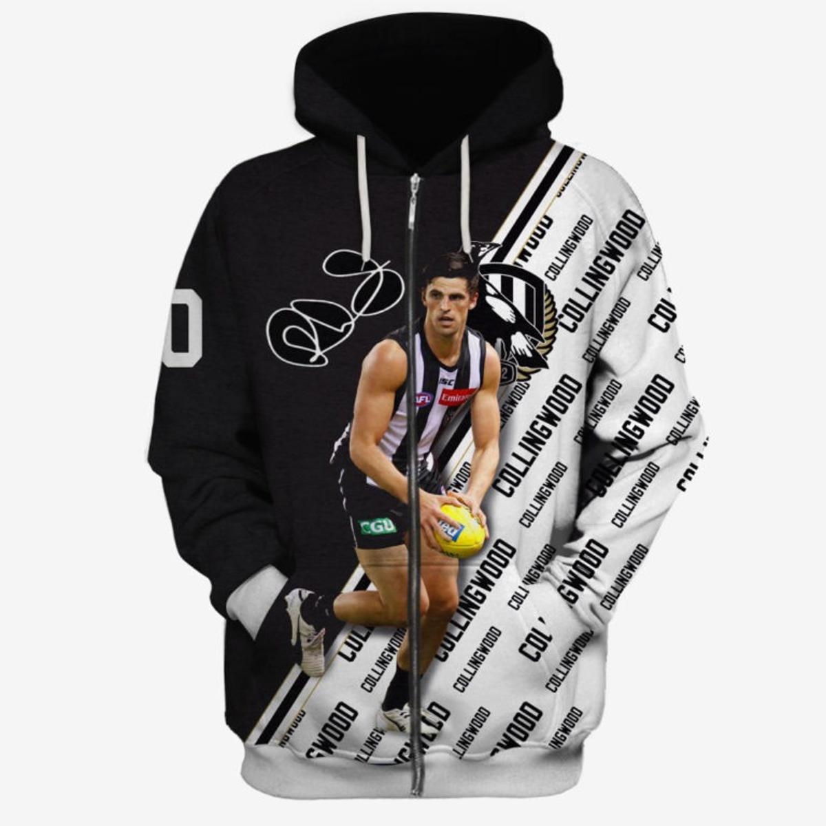 Collingwood Magpies Scott Pendlebury #10 Zip Hoodie For Fans