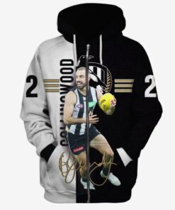 Collingwood Magpies Steele Sidebottom 22 Zip Up Hoodie For Fans 1