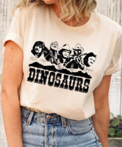 Country Music Legend Singers Dinosaurs T-shirt Waylon Jennings Merle Haggard Willie Nelson Shirt