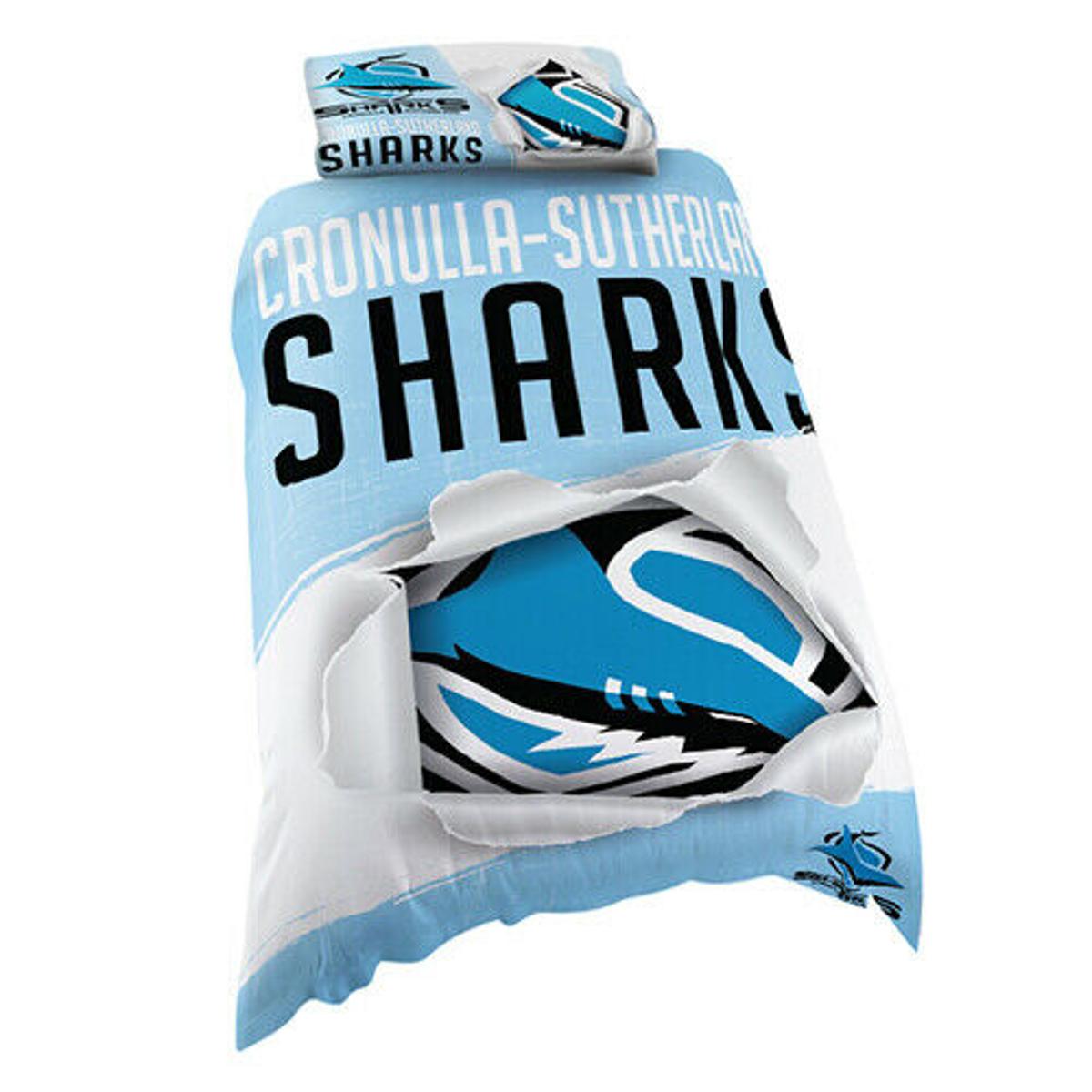 Cronulla-sutherland Sharks Light Blue Doona Cover