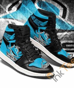 Cronulla-sutherland Sharks Black Air Jordan 1 High Sneakers For Fans