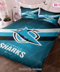 Cronulla sutherland Sharks Blue Black Comforter Sets 3