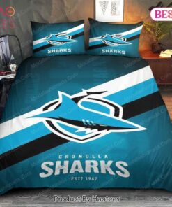 Cronulla sutherland Sharks Blue Black Comforter Sets 4