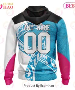 Cronulla sutherland Sharks Custom Name Number Fight Cancer Zip Up Hoodie Gift For Fans 2