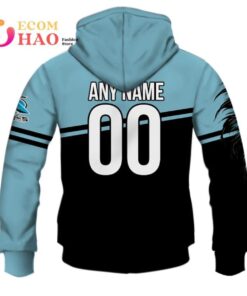 Cronulla sutherland Sharks Custom Name Number Native Skull Zip Up Hoodie Gift For Fans 2