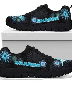 Cronulla sutherland Sharks Indigenous Black Running Shoes Gift 4