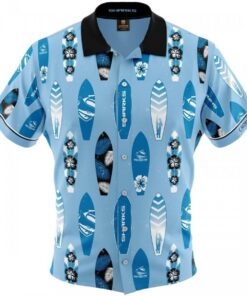 Vintage Cronulla-sutherland Sharks Blue Hawaiian Shirt Best Fans Gifts Ideas