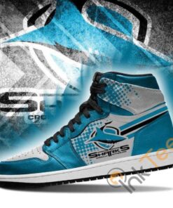Cronulla-sutherland Sharks White Air Jordan 1 High Sneakers For Fans