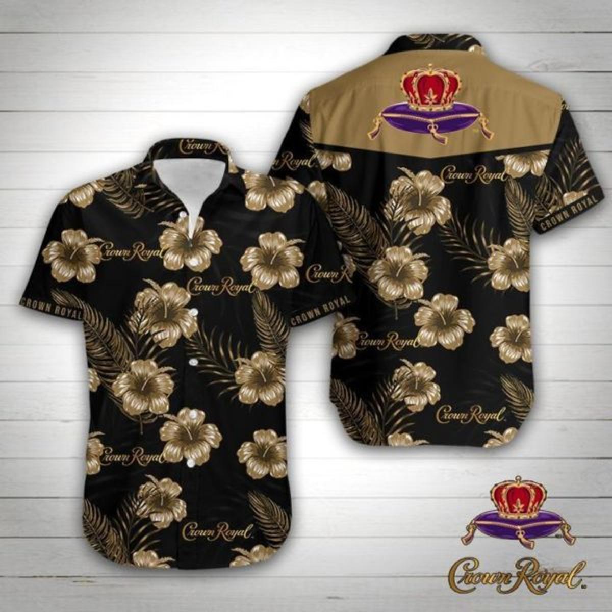 Crown Royal Coconut Tropical Aloha Shirt Best Hawaiian Outfits For Fans