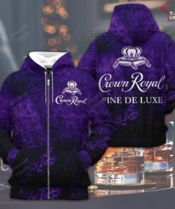 Crown Royal Fine De Luxe Zip Hoodie Black Purple