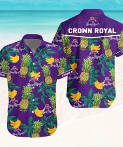 Crown Royal Pineapple Patterns Purple Aloha Shirt Vintage Hawaiian Shirt For Men Women