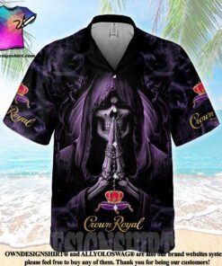 Crown Royal Praying Death Skull Black Hawaiian Shirt Best Gifts Idea