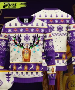Crown Royal Reindeer Knitted Ugly Christmas Sweater
