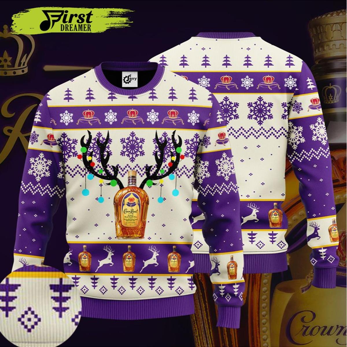 Crown Royal Ugly Christmas Sweater For Fans