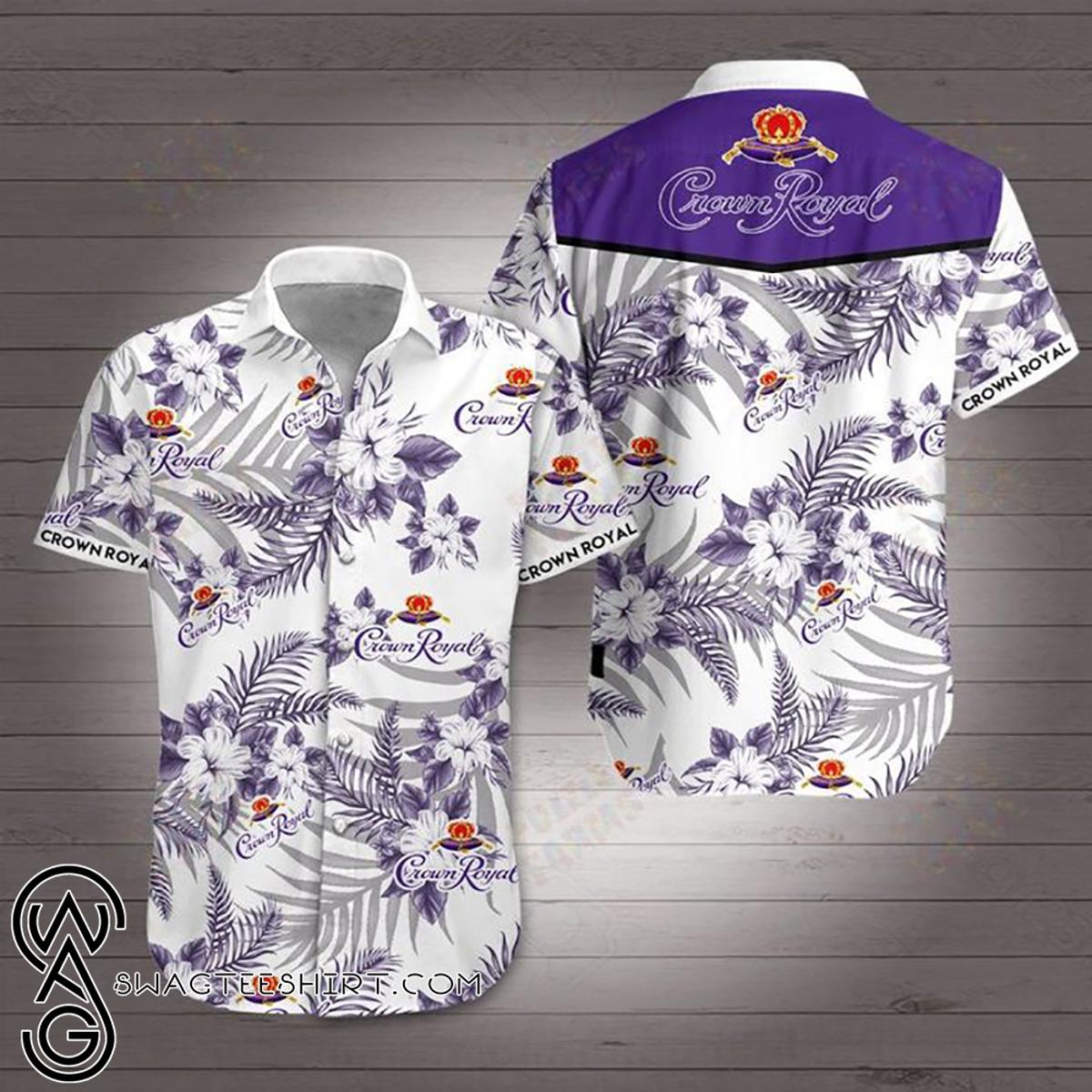 Crown Royal Pineapple Patterns Purple Aloha Shirt Vintage Hawaiian Shirt For Men Women