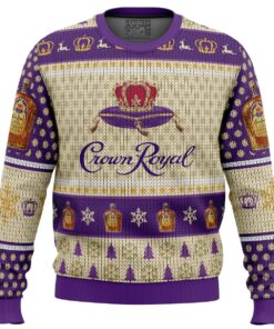 Crown Royal Whiskey Logo Unisex Ugly Christmas Sweater Funny Gift For Fans