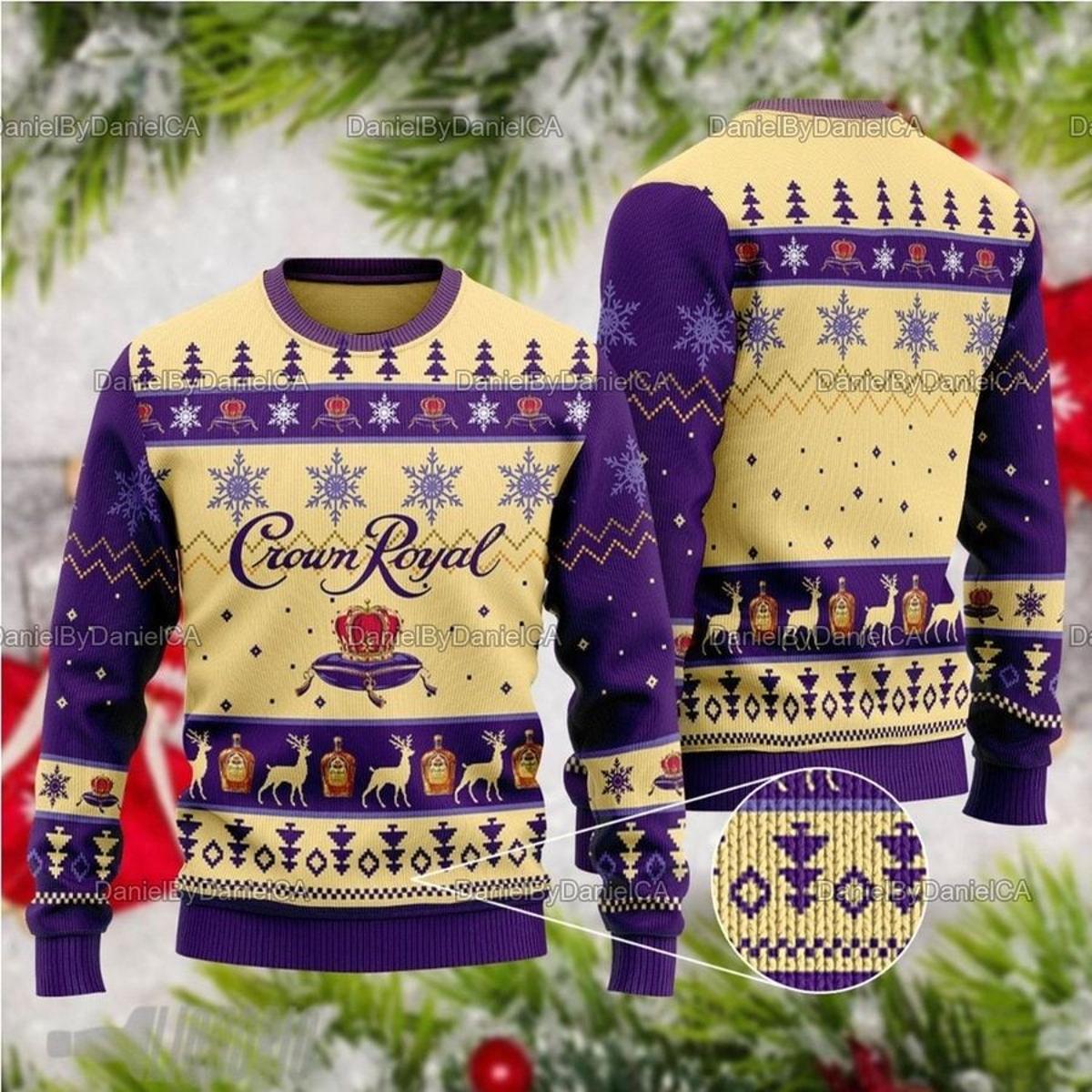 Crown Royal Wine For Unisex Ugly Christmas Sweater