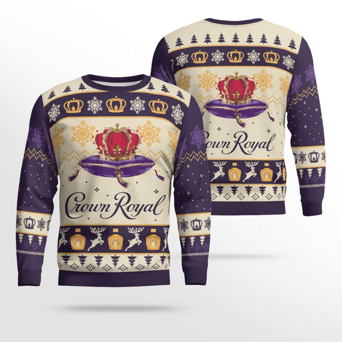 Crown Royal Ugly Christmas Sweater For Fans