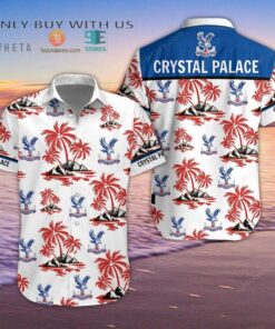 Crystal Palace Fc Coconut Island Tropical Vintage Aloha Shirt Size From S To 5xl