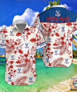 Crystal Palace Fc Coconut Tree Island Red Tropical Hawaiian Shirt Best Gift For Fans