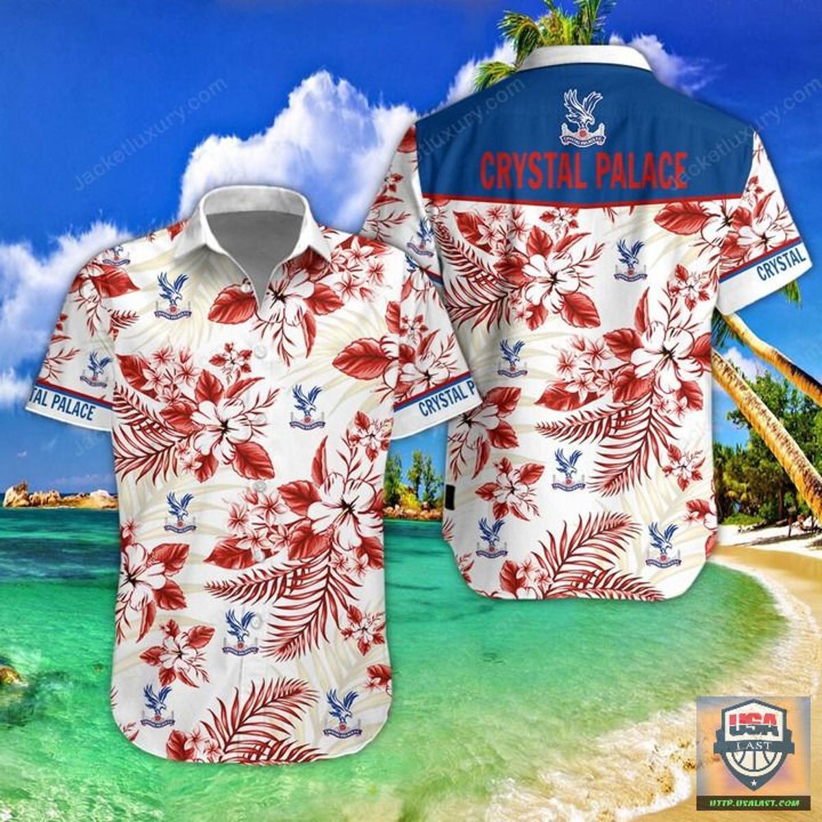 Crystal Palace Fc Hibiscus Patterns Tropical Hawaiian Shirt Best Gift For Fans