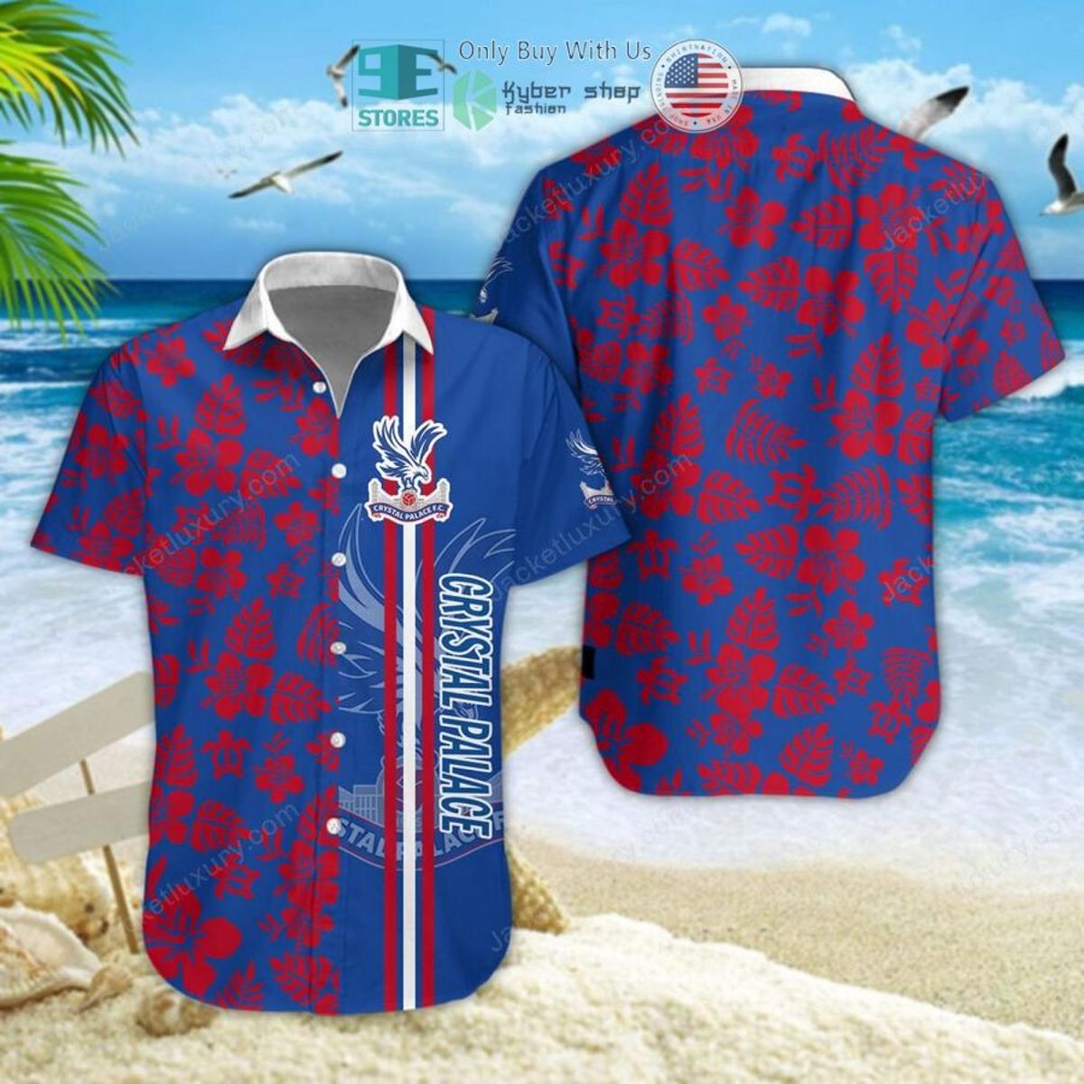 Crystal Palace Fc Coconut Tree Island Red Tropical Hawaiian Shirt Best Gift For Fans