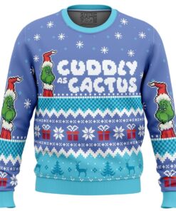 Cuddly As A Cactus Grinch Plus Size Ugly Christmas Sweater