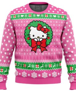 Cute Christmas Hello Kitty Best Ugly Christmas Sweater Gift For Men Women