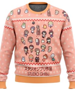 Studio Ghibli Famous Characters Unisex Ugly Christmas Sweater Best Gift For Fans