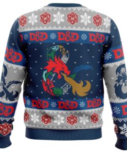 D-20 Dungeons & Dragons Stylized Logo Ugly Christmas Sweater Best Gift For Game Lovers