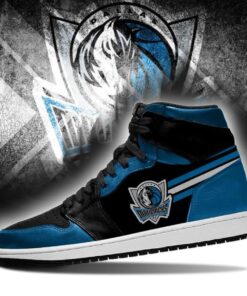 Dallas Mavericks Blue Black Air Jordan 1 High Tops 3