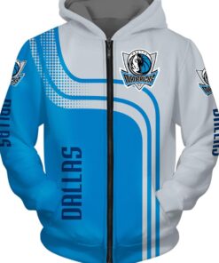 Dallas Mavericks Blue Silver Curves Zip Up Hoodie Gift For Fans 1