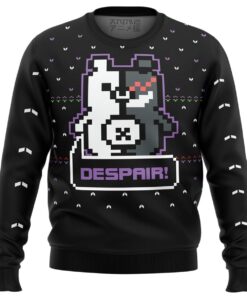 Danganronpa Monokuma Despair Pixel Art Style Ugly Christmas Sweater Funny Gift For Fans