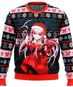 Darling In The Franxx Character Zero Two Best Ugly Christmas Sweater Gift For Manga Anime Fans