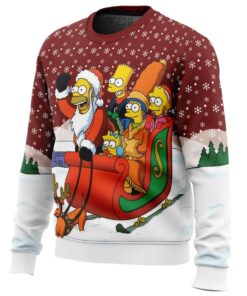 Dashing Through The Snow The Simpsons Ugly Xmas Sweater Funny Gift For Fans 2