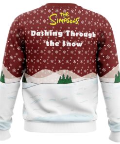 Dashing Through The Snow The Simpsons Ugly Xmas Sweater Funny Gift For Fans 4