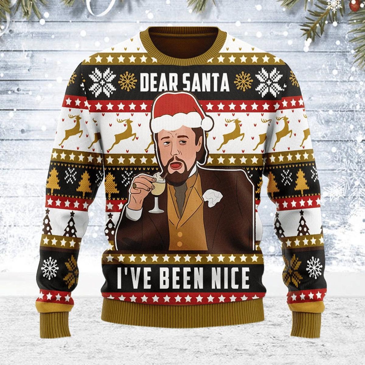 Laughing Meme Leonardo DiCaprio Ugly Sweater