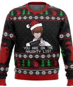 Death Note Naughty List Funny Ugly Christmas Sweater Best Gift For Fans