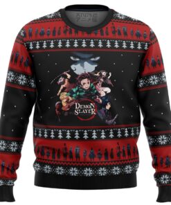 Demon Slayer Anime Poster Ugly Christmas Sweater Best Holiday Gift For Fans