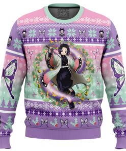 Demon Slayer Character Kochou Shinobu Ugly Christmas Sweater Best Gift For Men Women