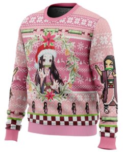 Demon Slayer Character Nezuko Kamado Christmas Style Ugly Xmas Sweater Best Gift For Fans