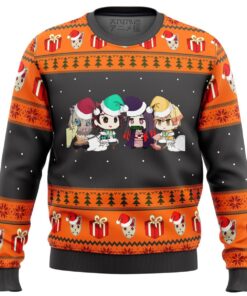 Demon Slayer Chibi Main Characters Ugly Christmas Sweater Best Gift For Manga Anime Fans