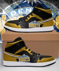 Denver Nuggets Black Yellow Air Jordan 1 High For Fans