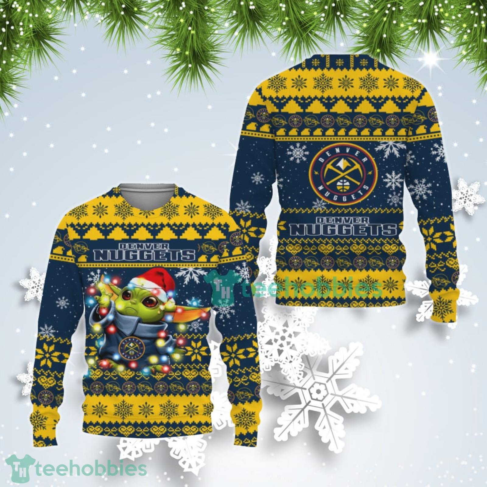 Denver Nuggets White Yellow The Grinch Best  Ugly Christmas Sweater