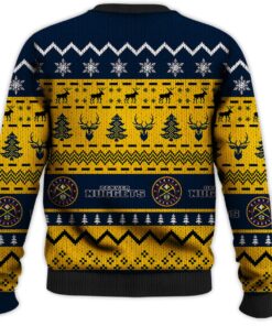 Denver Nuggets Black Yellow Ugly Christmas Sweater For Men And Women 3