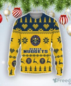 Denver Nuggets Black Yellow Baby Groot Ugly Christmas Sweater Gift