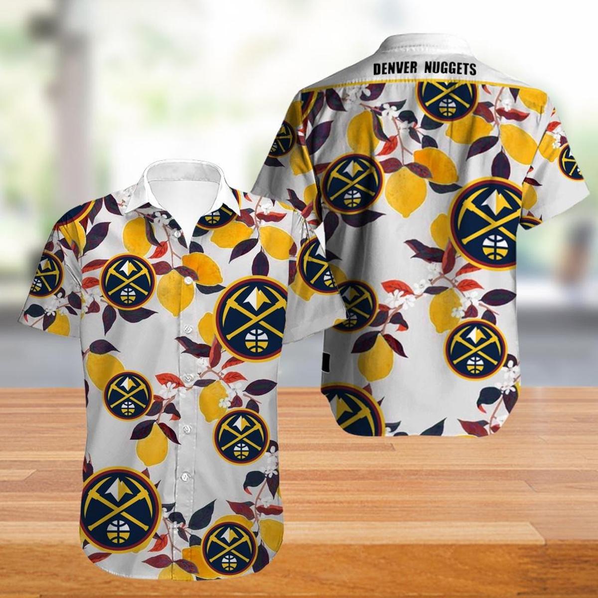 Nba Denver Nuggets Yellow Hibiscus Floral Aloha Shirt Best Hawaiian Outfit For Fans